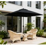 Rattan Talk Patio Umbrella & Chair Set