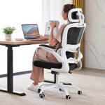 Office Chair Ergonomic Desk Chair, 330 LBS Home Mesh Office Desk Chairs with Wheels, Comfortable Gaming Chair, High Back Office Chair