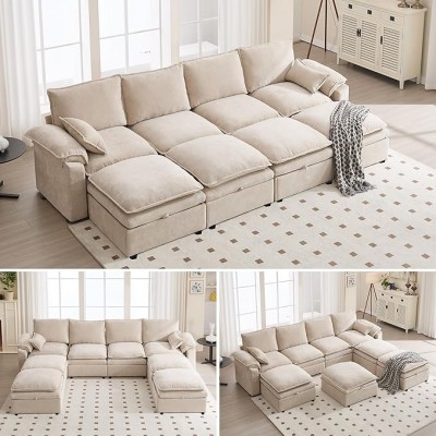 Convertible U-Shaped Sectional Sofa