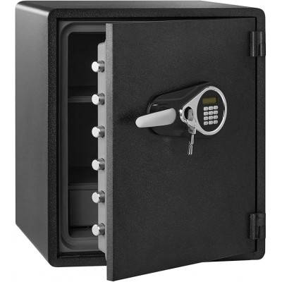 Fireproof Safe and Waterproof Safe Box with Digital Electronic Lock, for Home Use, 2.13 Cubic Feet, 24"Hx20.87"Wx19"D, Black